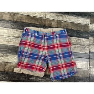 Polo By Ralph Lauren Madras Shorts Men‎ 36 Multicolor Plaid Reversible Chino